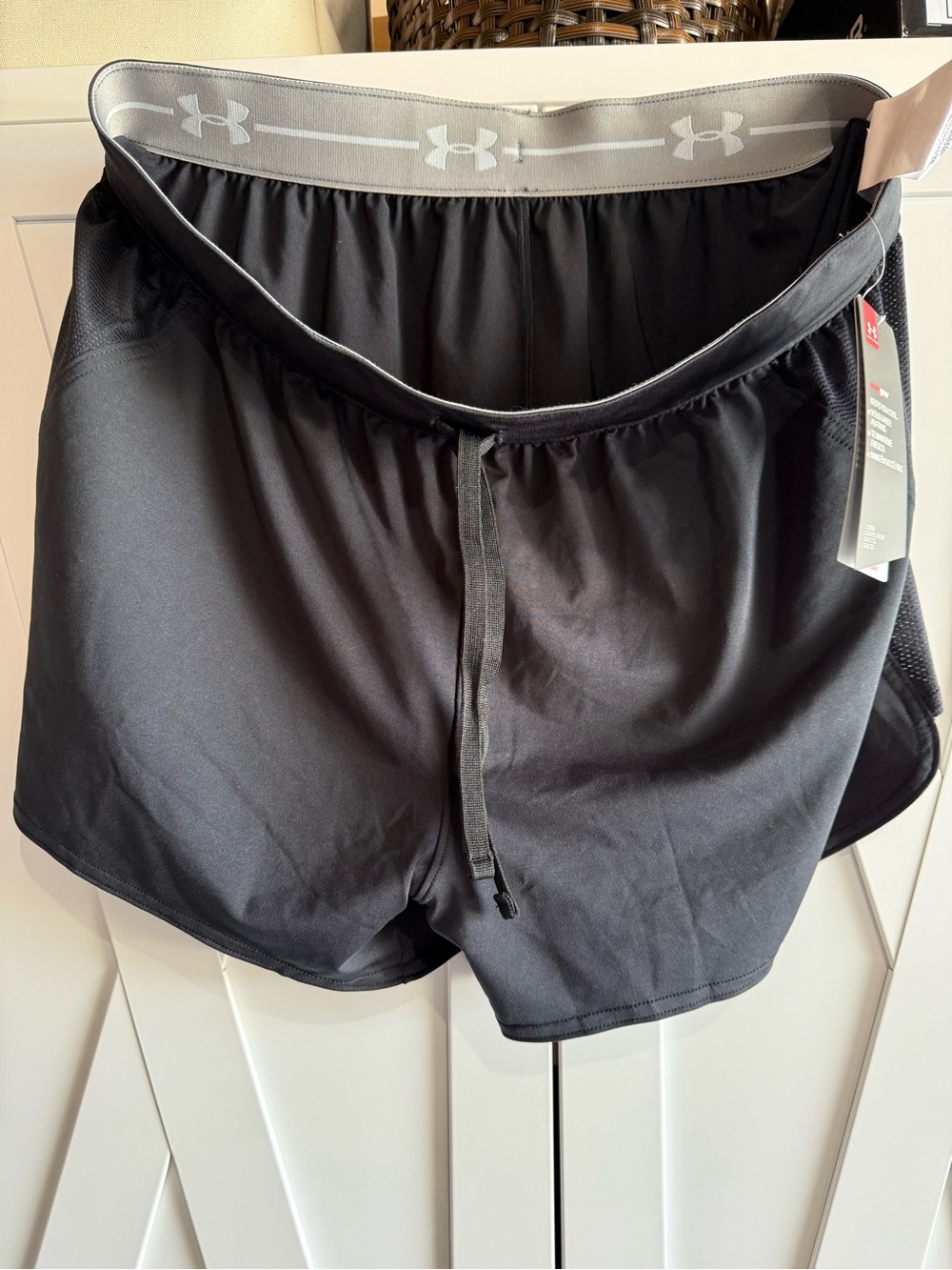 Under Armour Black Women's Active Shorts with Logo Tag
